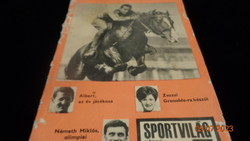 SPORTVILÁG 67. Colorful sports magazine from 1967