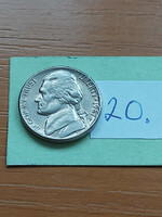 Usa 5 cents 1987 / p, thomas jefferson, copper-nickel 20