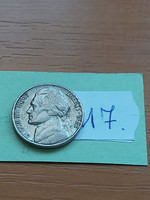 USA 5 cents 1962 / d, thomas jefferson, copper-nickel 17