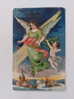 Régi karácsonyi képeslap 1915 levelezőlap angyalok