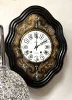 XIX. Biedermeier French wall clock with half-bake