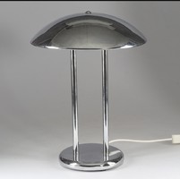 Robert Sonneman. Art-Deco krómozott  gomba asztali lámpa. Alkudható!