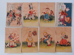 Old postcard picture postcard for children 8 damaged