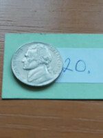 Usa 5 cents 1991 / p, thomas jefferson, copper-nickel 20