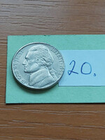 Usa 5 cents 1998 / p, thomas jefferson, copper-nickel 20