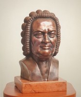Johann Sebastian Bach bronz portréja