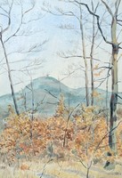 Bolza marietta watercolor landscape - female painter, artist from Szarvas - bolza mariette
