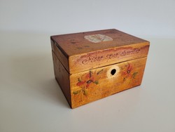 Régi 1909 es Balatoni emlék fadoboz Balatonfüred vintage doboz