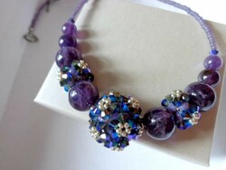 Amethyst and pearl necklace