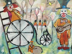 Circus circus abstract painting