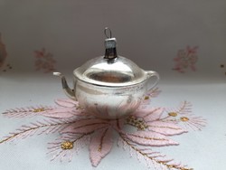 Silver-colored amphora or jug glass Christmas tree decoration