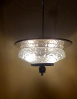 Bauhaus chrome ceiling lamp with negotiable Murano shade