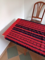 Large, red and black wall protector or tablecloth