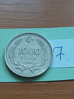 Turkey 1000 lira 1990 copper-zinc-nickel, mustafa kemal atatürk 7