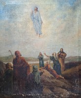 Krisztus mennybemenetele - szakrális kép, Kutyik Gergely olajfestménye