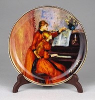 1N572 Jelzett GOEBEL porcelán dísztányér Renoir - zongoralecke