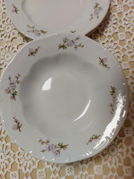 Sievert részére!!!   Zsolnay lila barackvirágos porcelán tányérok, sima széllel, mikrózhatóak