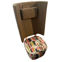Colorful armchair with raised back - b397