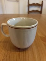 German brown striped porcelain mug - with original price tag