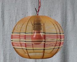 Retro egyedi gumi lámpa , vörös lámpás csillár 70-es 80 -as évek 25 x 18 cm