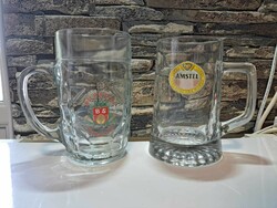 Amstel, Borsodi and two other old beer mugs for sale