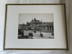Budapest, Nyugati pályaudvar - régi eredeti fotóról nagyítva - retro kép