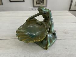 Zsolnay eozin shell woman Art Nouveau porcelain figurine female figure