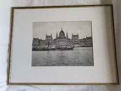 Régi Budapest, retro kép - Parlament - eredeti fotóról nagyítva