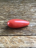 Antique round, drop-shaped noble coral pendant, reserved