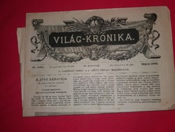 Antik 1909 .május 20. szám VILÁG KRÓNIKA újság magazin szép állapot képek szerint