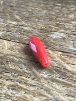Antique multi-angled drop-shaped noble coral pendant, reserved
