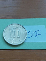 TÖRÖKORSZÁG 100 BIN (100000) LÍRA 2001  Copper-Nickel-Zinc  SF