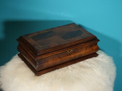 Antique lockable wooden box