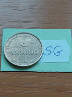 Turkey 100,000 Lira 2000 (75th Anniversary - atatürk) copper-nickel-zinc sg
