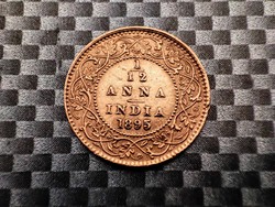 British India 1/12 Anna 1885 Rare!! Very nice!