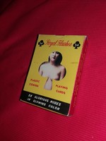 Old erotic nude pin-up French rummy card complete from the factory, 54 cards according to the pictures