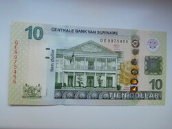 Suriname 10 dollár 2012 UNC