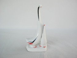 Pair of aquincum porcelain art deco geese