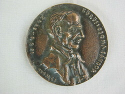 Miklós Borsos bronze plaque - commemorative medal of Sándor Csoma Kőrösi