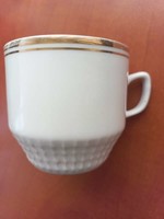 Retro Czechoslovak mug with gold stripes - damaged
