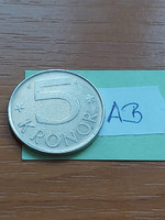 Sweden 5 kroner 1984 xvi. Gustav Károly, copper-nickel #ab