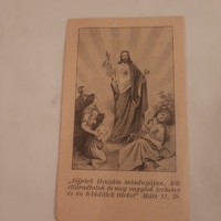 "A bizalom kilencede Jézus szentséges szívéhez"    imakártya 1935.