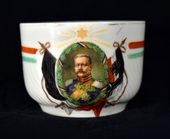 World War I German-Hungarian commemorative porcelain cup: paul von hindenburg!
