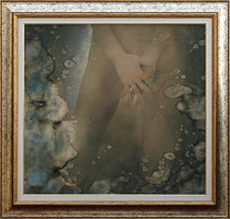 József Burkus: Gate of secrets - with frame 74x78 cm - artwork: 60x64 cm - 165/524