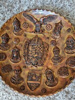 Ceramic wall plate - jános józsa - seven leaders