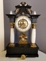 Automatic skeleton dial rare empire table clock (döller in wien)