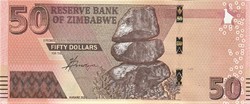 Zimbabwe 50 dollár, 2021, UNC bankjegy