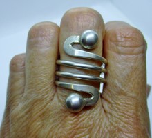 Special large handmade silver ring