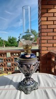 Bruder willner teplicz historicizing table kerosene lamp, flawless, 60 cm high