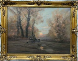 Large oil painting by László Kézdi-Kovács from HUF 1